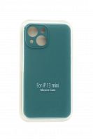 Чехол-накладка для iPhone 13 Mini VEGLAS SILICONE CASE Защита камеры хвойно-зеленый (58) - фото