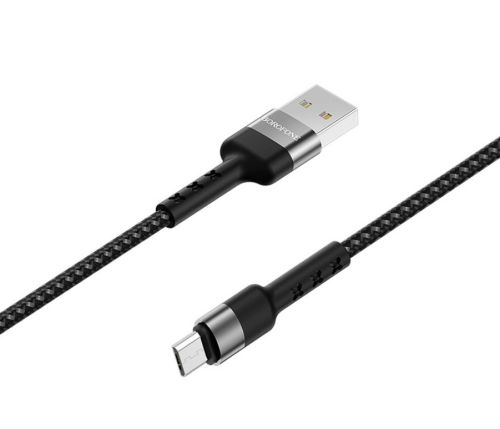Кабель USB-Micro USB BOROFONE BX34 Advantage 2.4A 1.2м черный оптом, в розницу Центр Компаньон фото 2
