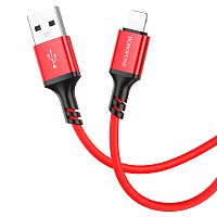 Купить Кабель USB-Micro USB BOROFONE BX83 Silicone 2.4A 1м красный оптом, в розницу в ОРЦ Компаньон