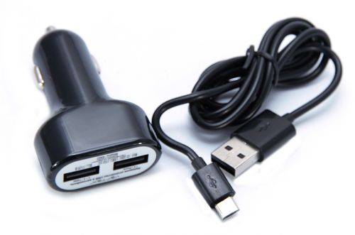 АЗУ micro USB 3.1А(2.1А+1A) 2USBпорта VERTEX черный Slim Line - оптовая продажа фото 3 АЗУ micro USB 3.1А(2.1А+1A) 2USBпорта VERTEX черный Slim Line - фото фото 3