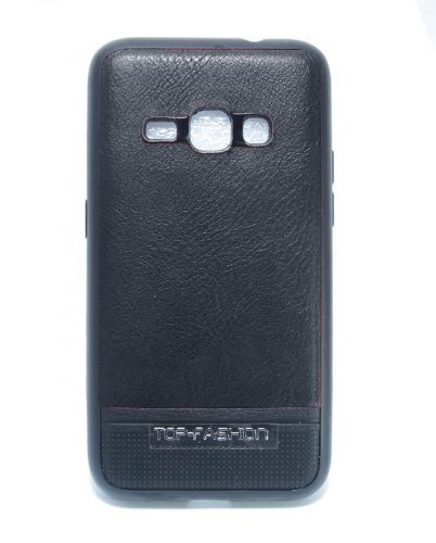Чехол-накладка для Samsung J120 J1 2016 TOP FASHION Комбо TPU черный блистер - фото