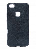 Чехол-накладка для HUAWEI P10 Lite JZZS Shinny 3в1 TPU черная - фото