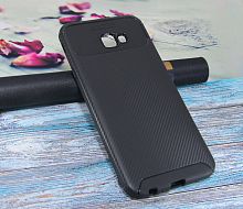 Чехол-накладка для Samsung J415 J4+ 2018 BECATION BEETLES CARBON TPU ANTISHOCK черный - фото