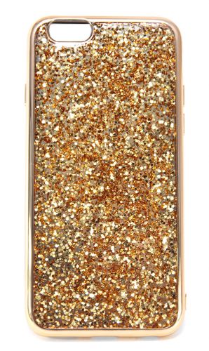 Чехол-накладка для iPhone 6/6S Plus  YOUNICOU Блестки мелкие PC+TPU золото - фото