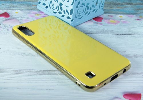 Чехол-накладка для Samsung A105F A10 ELECTROPLATED TPU+PET желтый - фото фото 3
