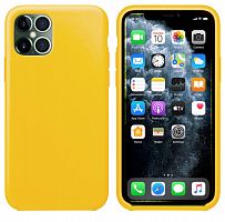 Чехол-накладка для iPhone 12 Pro Max VEGLAS SILICONE CASE закрытый желтый (4) - фото