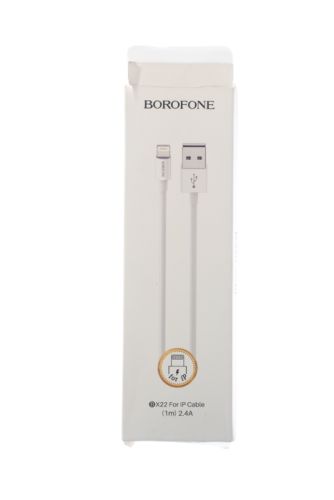 Кабель USB Lightning 8Pin BOROFONE BX22 Bloom 2.4A 1м белый, Ограниченно годен оптом, в розницу Центр Компаньон фото 2