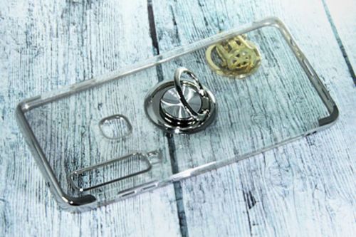 Чехол-накладка для Samsung A920F A9 2018 ELECTROPLATED TPU КОЛЬЦО серебро - фото