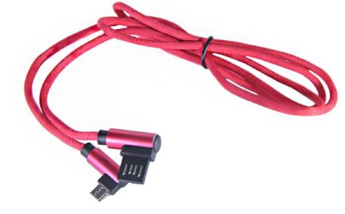 Кабель USB-Micro USB Design L Weave1м красный - фото