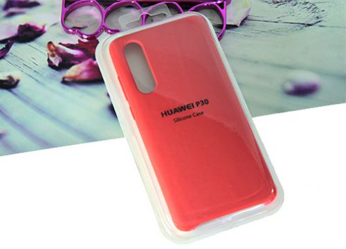 Чехол-накладка для HUAWEI P30 SILICONE CASE красный - фото