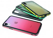 Купить Чехол-накладка для iPhone XR GRADIENT TPU+Glass красный оптом, в розницу в ОРЦ Компаньон