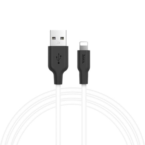 Кабель USB Lightning 8Pin HOCO X21 2.0A 1м Silicone черно-белый, Ограниченно годен оптом, в розницу Центр Компаньон
