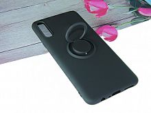 Чехол-накладка для Samsung A505F A50 SOFT TOUCH TPU КОЛЬЦО черный - фото