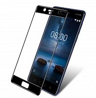 Купить Защитное стекло для NOKIA 8 FULL FLAT пакет черный оптом, в розницу в ОРЦ Компаньон