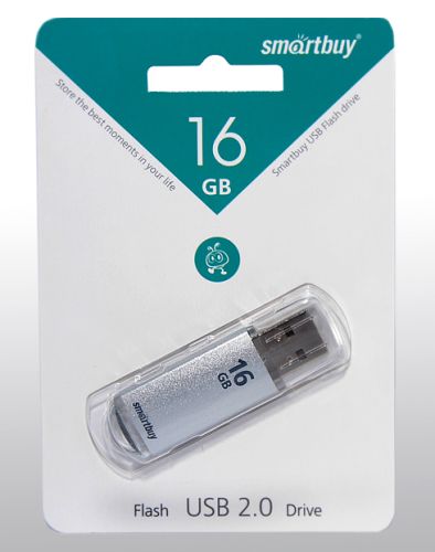 USB флэш карта 16 Gb USB 2.0 Smart Buy V-Cut серебро оптом, в розницу Центр Компаньон фото 2