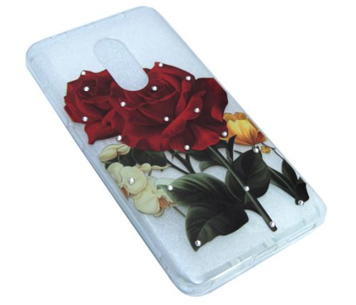 Чехол-накладка для XIAOMI Redmi Note4X FASHION TPU стразы Роза красная оптом, в розницу Центр Компаньон фото 2