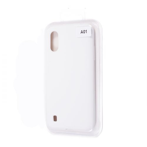 Чехол-накладка для Samsung A015F A01 VEGLAS SILICONE CASE закрытый белый (9) оптом, в розницу Центр Компаньон