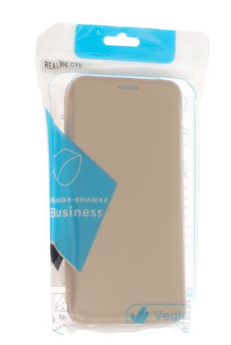 Чехол-книжка для Realme С11 VEGLAS BUSINESS золото - фото фото 5