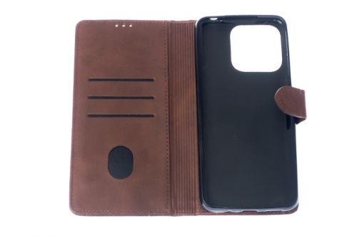 Чехол-книжка для XIAOMI Redmi 12C BUSINESS PLUS коричневый - оптовая продажа фото 3 Чехол-книжка для XIAOMI Redmi 12C BUSINESS PLUS коричневый - фото фото 3