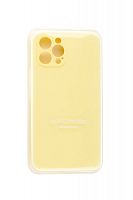 Купить Чехол-накладка для iPhone 12 Pro Max VEGLAS SILICONE CASE NL Защита камеры лимонно-кремовый (51) оптом, в розницу в ОРЦ Компаньон