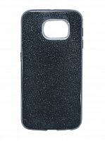 Чехол-накладка для Samsung G925 S6 Edge JZZS Shinny 3в1 TPU черная - фото