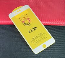 Купить Защитное стекло для iPhone 7/8 Plus FULL GLUE (желтая основа) картон белый оптом, в розницу в ОРЦ Компаньон