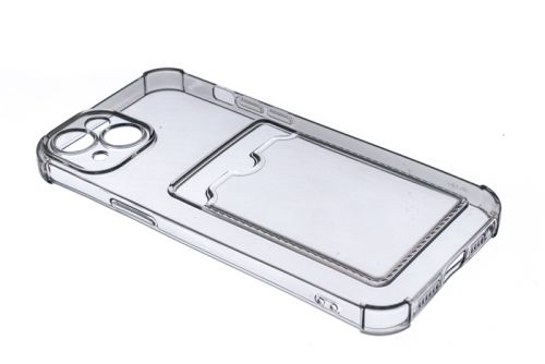 Чехол-накладка для iPhone 15 Plus VEGLAS Air Pocket черно-прозрачный оптом, в розницу Центр Компаньон фото 2