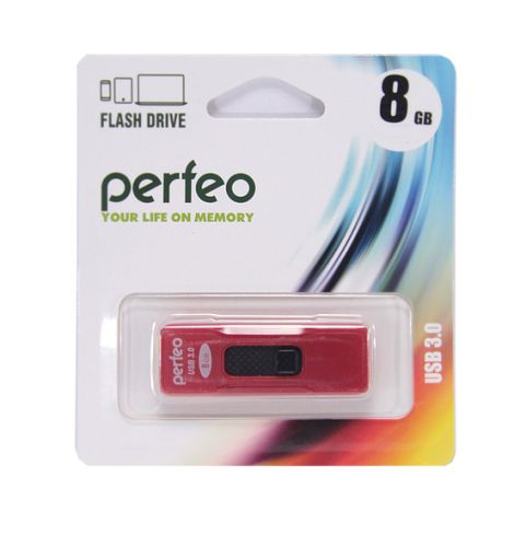 USB флэш карта 8 Gb USB 2.0 Perfeo S05 красный оптом, в розницу Центр Компаньон фото 2