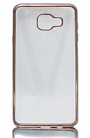 Чехол-накладка для Samsung A710F A7 РАМКА TPU золото  - фото