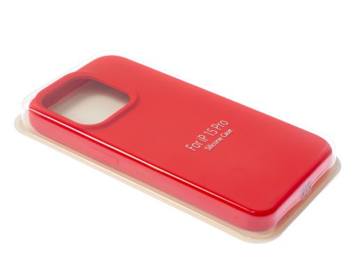 Чехол-накладка для iPhone 15 Pro SILICONE CASE закрытый красный (14) оптом, в розницу Центр Компаньон фото 2