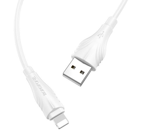 Кабель USB Lightning 8Pin BOROFONE BX18 Optimal 2.4A 1м белый оптом, в розницу Центр Компаньон фото 2