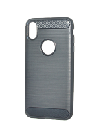 Чехол-накладка для iPhone XS Max BECATION CARBON FIBER TPU ANTISHOCK черный - фото