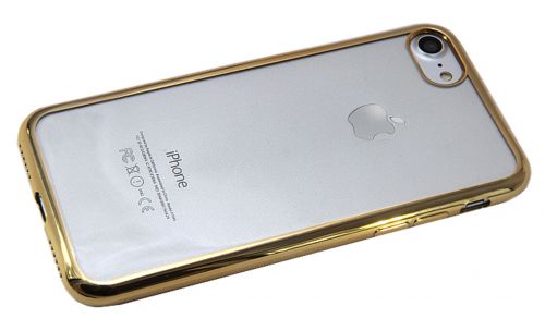 Чехол-накладка для iPhone 7/8/SE РАМКА TPU золото - оптовая продажа фото 3 Чехол-накладка для iPhone 7/8/SE РАМКА TPU золото - фото фото 3