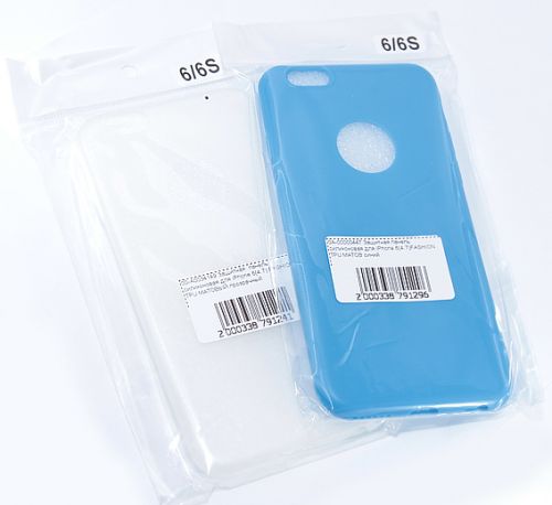 Чехол-накладка для iPhone 6(4.7)FASHION TPU матовый синий - фото фото 2