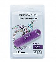 USB флэш карта 16 Gb USB 2.0 Exployd 570 Purple - фото