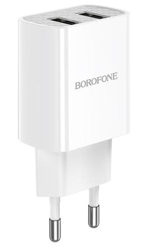 СЗУ USB 2.1A 2 USB порт BOROFONE BA53A Powerway белый оптом, в розницу Центр Компаньон фото 2