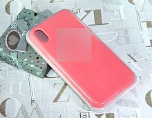 Чехол-накладка для iPhone XS Max SILICONE CASE закрытый ярко-розовый (29) - фото