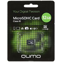 Карта памяти MicroSD 32 Gb Класс 10 QUMO без адаптера - фото