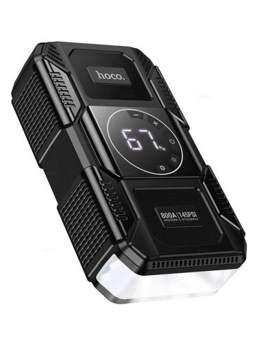 Автомобильное пуско-зарядное устройство HOCO QS6 8000mAh Компрессор черный - оптовая продажа фото 3 Автомобильное пуско-зарядное устройство HOCO QS6 8000mAh Компрессор черный - фото фото 3
