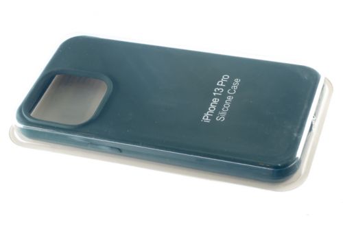 Чехол-накладка для iPhone 13 Pro SILICONE CASE закрытый темно-зеленый (49) - оптовая продажа фото 2 Чехол-накладка для iPhone 13 Pro SILICONE CASE закрытый темно-зеленый (49) - фото фото 2