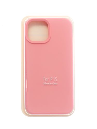 Чехол-накладка для iPhone 15 SILICONE CASE закрытый розовый (6) оптом, в розницу Центр Компаньон