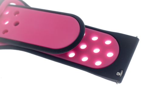 Ремешок для Samsung Watch Sport Отверстия 22mm черно-розовый оптом, в розницу Центр Компаньон фото 2