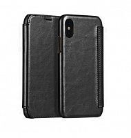 Чехол-книжка для iPhone X/XS HOCO CRYSTAL черный - фото