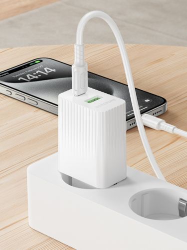 СЗУ Type-C BOROFONE BAS76A Source 1USB 3A PD30W QC3.0 кабель Type-C белый - оптовая продажа фото 3 СЗУ Type-C BOROFONE BAS76A Source 1USB 3A PD30W QC3.0 кабель Type-C белый - фото фото 3