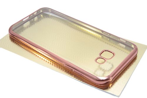 Чехол-накладка для Samsung A720F A7 РАМКА TPU розовое золото - оптовая продажа Чехол-накладка для Samsung A720F A7 РАМКА TPU розовое золото - фото