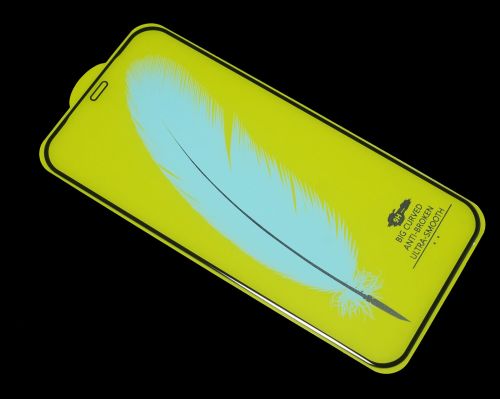 Защитное стекло для iPhone 12/12 Pro 11D FULL GLUE (Перо) пакет черный оптом, в розницу Центр Компаньон фото 3