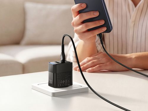 СЗУ USB HOCO CS112A PD30W QC3.0 кабель Type-C черный - оптовая продажа фото 4 СЗУ USB HOCO CS112A PD30W QC3.0 кабель Type-C черный - фото фото 4