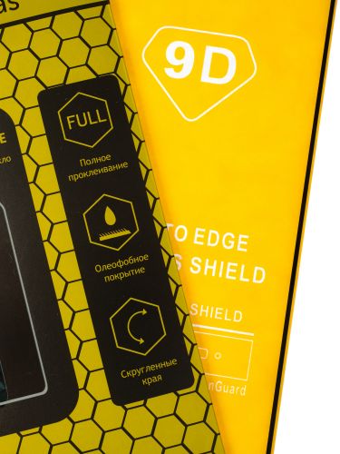 Защитное стекло для iPhone 15 Plus FULL GLUE VEGLAS YELLOW картон черный - фото фото 4