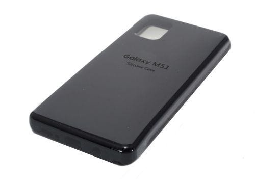Чехол-накладка для Samsung M515F M51 SILICONE CASE закрытый черный (3) оптом, в розницу Центр Компаньон фото 2
