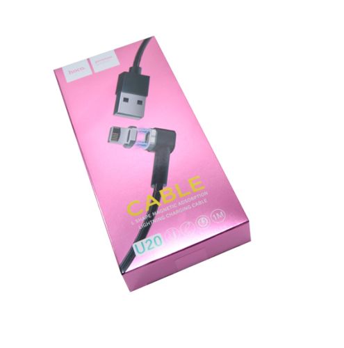 Кабель USB Lightning 8Pin HOCO U20 L Magnetic absorption черный оптом, в розницу Центр Компаньон фото 2